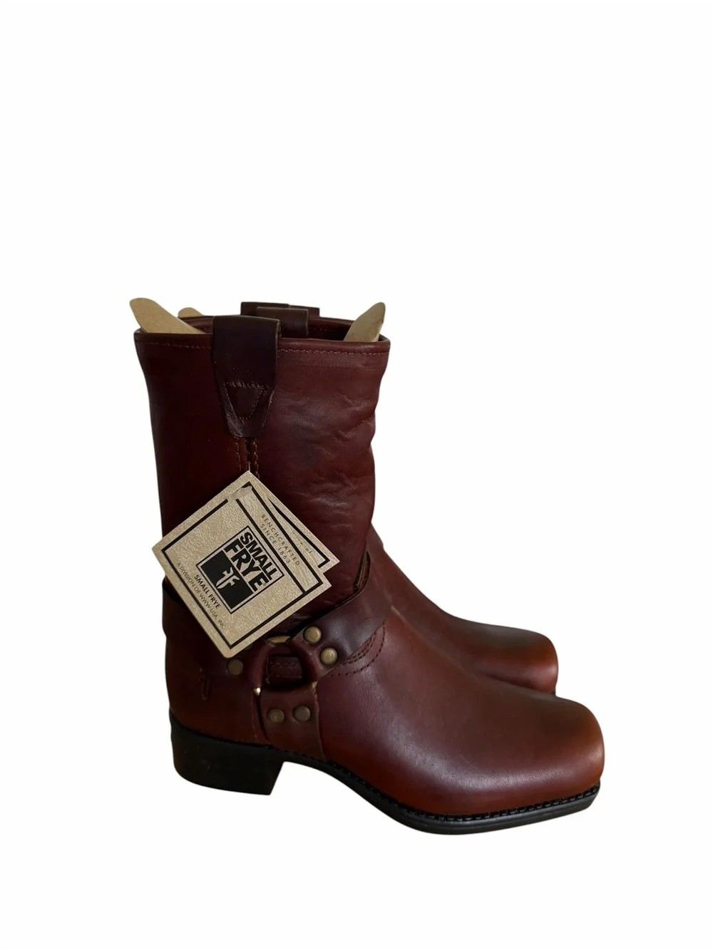 Frye NEW Youth Vintage Small Frye Pull On Harness Boots Black Size 1 #267053